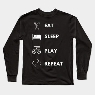 Eat sleep play repeat gamer lifecycle Long Sleeve T-Shirt